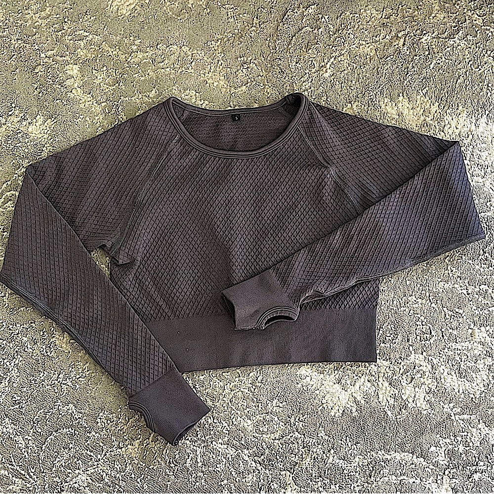 Balance Athletica Energy Long Sleeve Compression Crop Top & Leggings Set Quartz - Picture 8 of 16